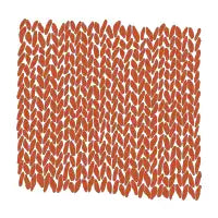Hand Knit Rust - design