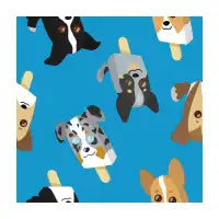 Herding Pupsicle Pattern Blue - design