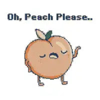 Oh Peach Please - 1bit Pixelart - design