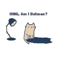 OMG Am I Batman? - 1Bit Pixel art - design