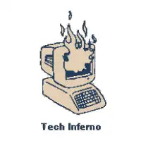 Tech Inferno - 1bit Pixel Art - design