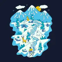 Happy Skier - design