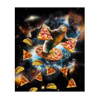 Galaxy Sloth Eating Pizza Taco In Space - design