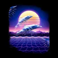 Synthwave Dolphin - design