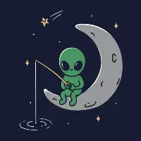 Alien Gone Fishing - design