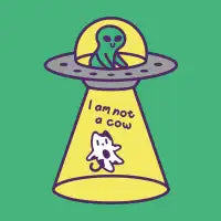 Cat Abduction By Alien - design