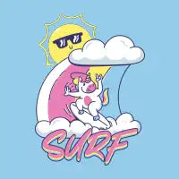 Unicorn Surfer - design