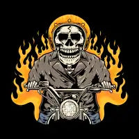 Flaming Skull Rider - design