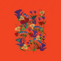 Flowers on Orange - design