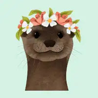 Floral Crown Otter - design