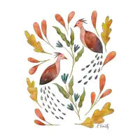 Folk-Art Peacocks - design