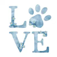 Love Dog Paw Print - design