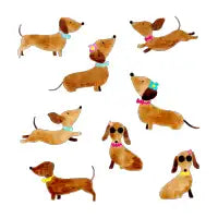 Watercolour Dachshunds - design