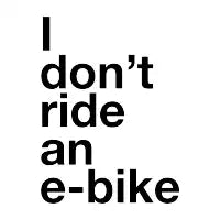 No E-Bikes - design