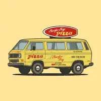 Surfer boy pizza - design