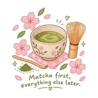 Matcha First Everything Else Later - design