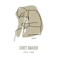 Chet Baker Jazz Art – Cool Jazz Trumpet Portrait on T-Shirts & Prints - design