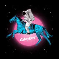 Retro Space Escapade T-Shirt - design