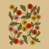 Autumn Mums - design