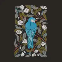Bluebird and Apple Blossoms - design