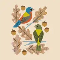 Bunting Pair In Oak - design