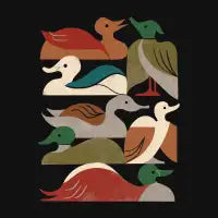 Ducks In A Row (Black) - design