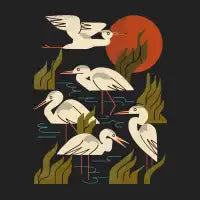 Five Heron Flock - design