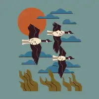 Geese Flying South - design