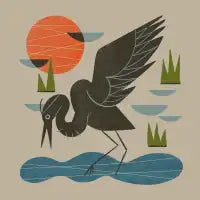 Happy Heron - design
