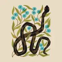 Little Black Garden Snake - design