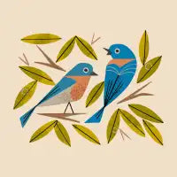 Midcentury Bluebird Pair - design