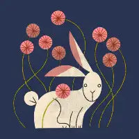Rabbit And Wildflowers - design