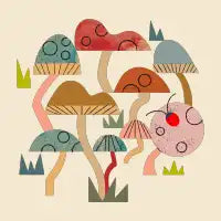 Toadstools and Ladybug - design