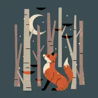 Winter Forest Fox - design