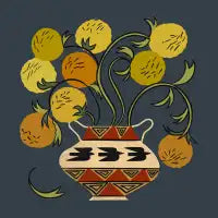 Yellow Flowers In Bird Vase - design