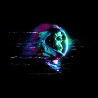 Glitch Skull Astronaut - design