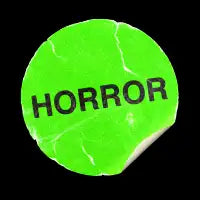 HORROR - Retro Video Rental Sticker - design