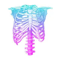 Skeleton (Vaporwave) Dual-Sided Shirt - design