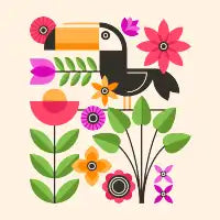 Botanical Toucan - design