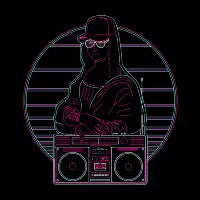 Mona Lisa in the 80s - design