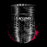 Monty Python Tis But a Scratch Black Knight Helmet - design