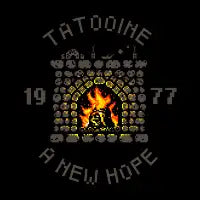 Tatooine Christmas Fireplace T-Shirt - design