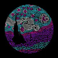 The Starry Neon Night - design