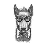 Hipster Dog - design