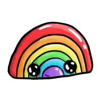Happy Little Rainbow | White - design