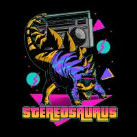 Stereosaurus - A Rad Dinosaur T-Shirt - design