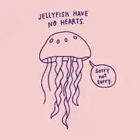 Sad Jellyfish (purple ink) - design