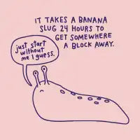 Sad Slug (purple ink) - design
