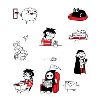 book 5 sticker sheet - design