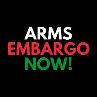 Arms Embargo Now - design